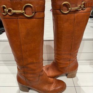 Coach tan riding boots